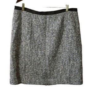 Talbots Gray Brown Tweed Mini Skirt Textured Marled Career Office Wear 14